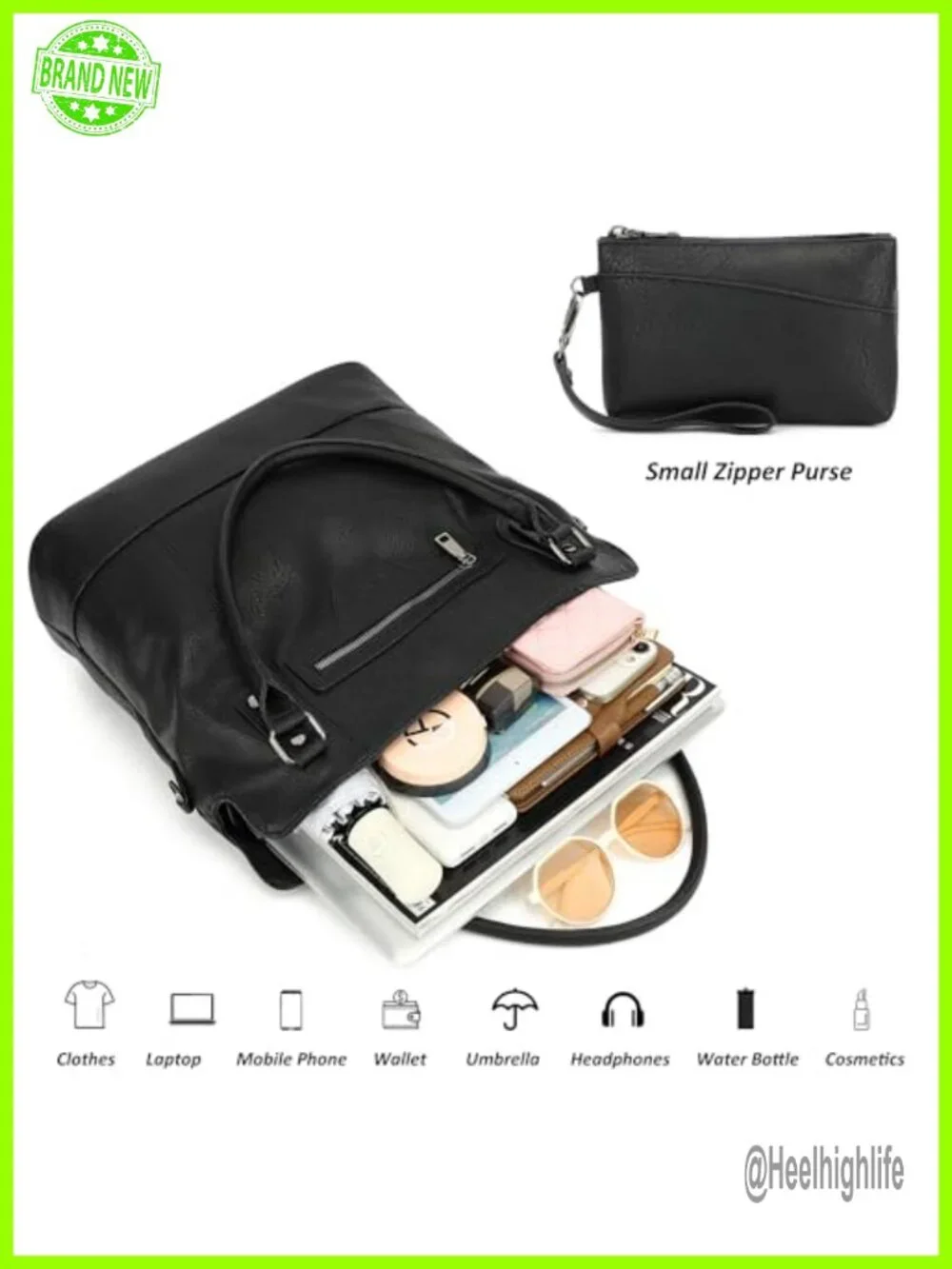 Large Hobo Tote Vegan Leather Crossbody Bag with Adjustable Strap for Travel